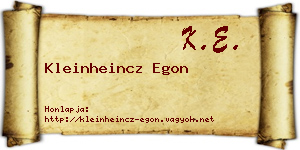 Kleinheincz Egon névjegykártya
